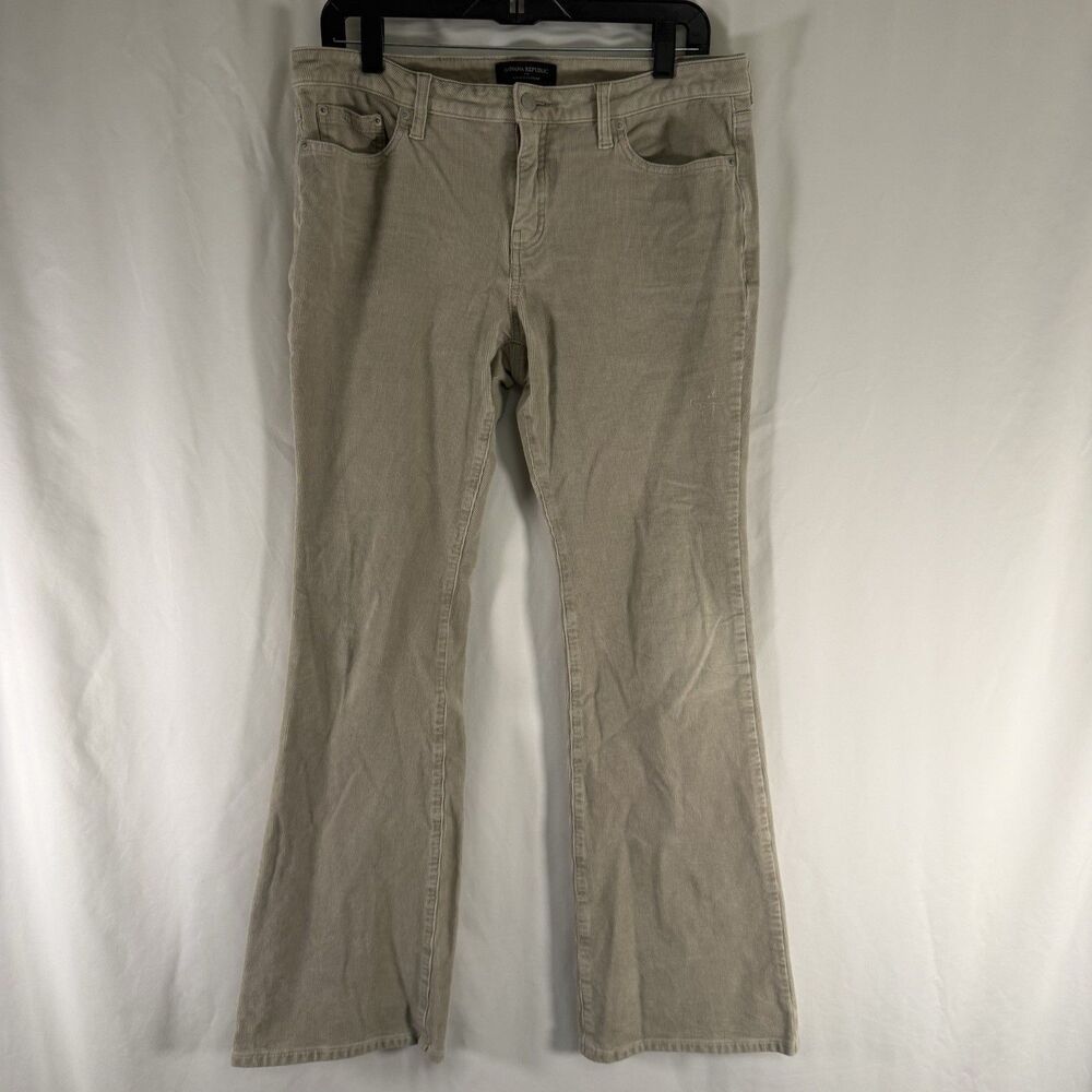 Banana Republic Corduroy Pants Women's 29 8 Beige Low Rise Bootcut Cotton Blend